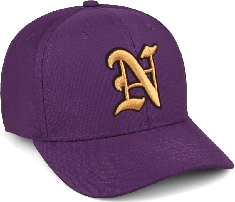 Daxton Store Premium Mid Profile Hat Semi Curved Visor Cap Black Gold Gothic Embroidered A to Z Letter Number Initial - Image 1